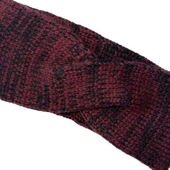 KNITTED MAROON AND BLACK INFINITY SCARF FOR YOUR HEAD BY MADE FOR EACH OTHER O/S - Picture 8 of 10